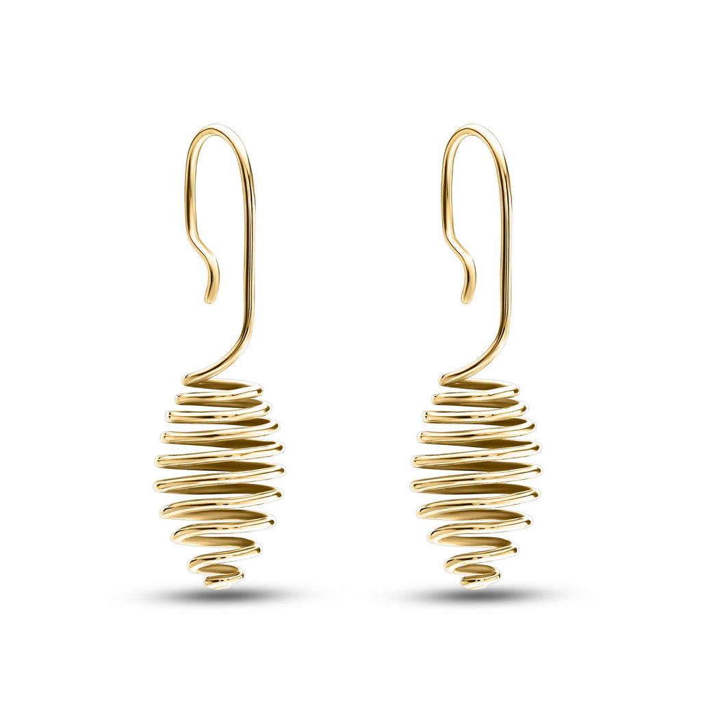 Boucles d'oreilles minimalistes faites main - Ellipse
