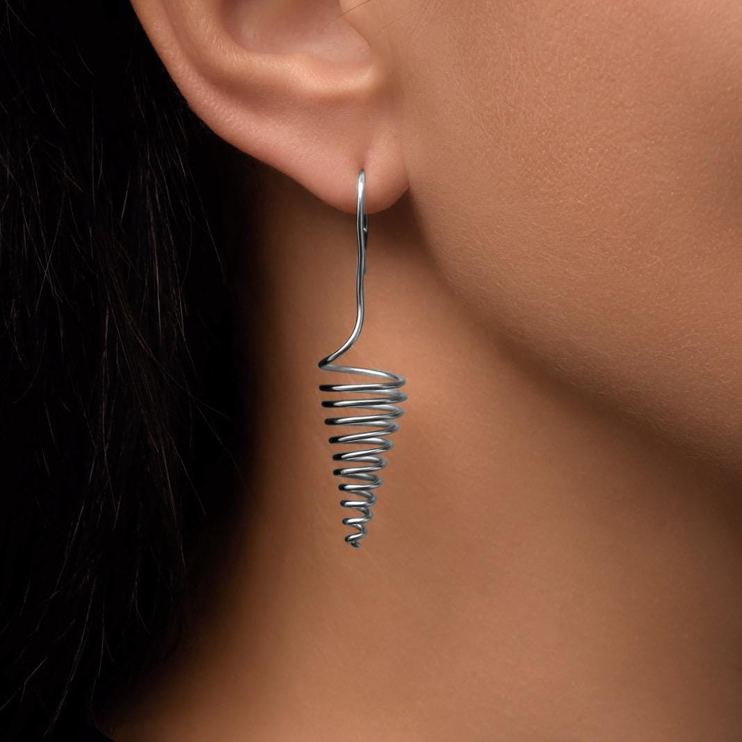 Handcrafted Spiral Earrings.