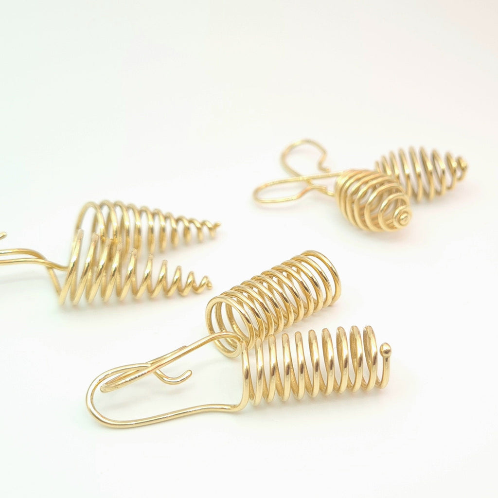 Boucles d'oreilles minimalistes faites main - Ellipse