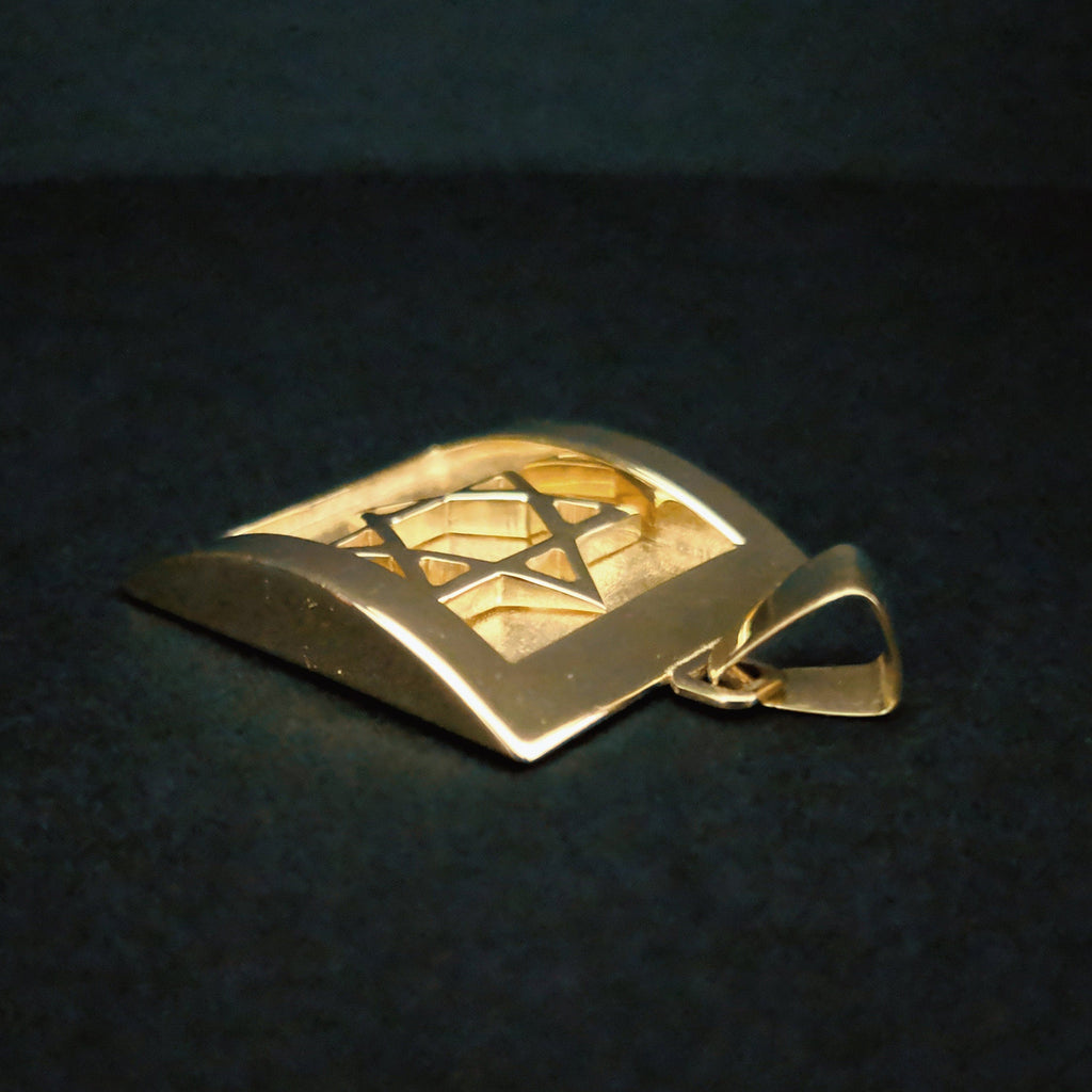 Pendentif Étoile de David en or Fait main