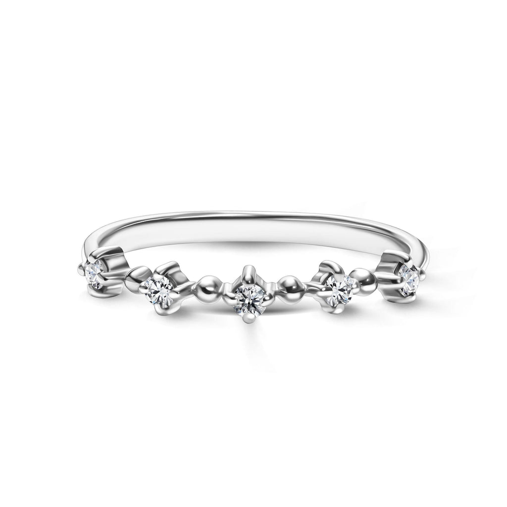 Gold Diamond Ring - Five Facets