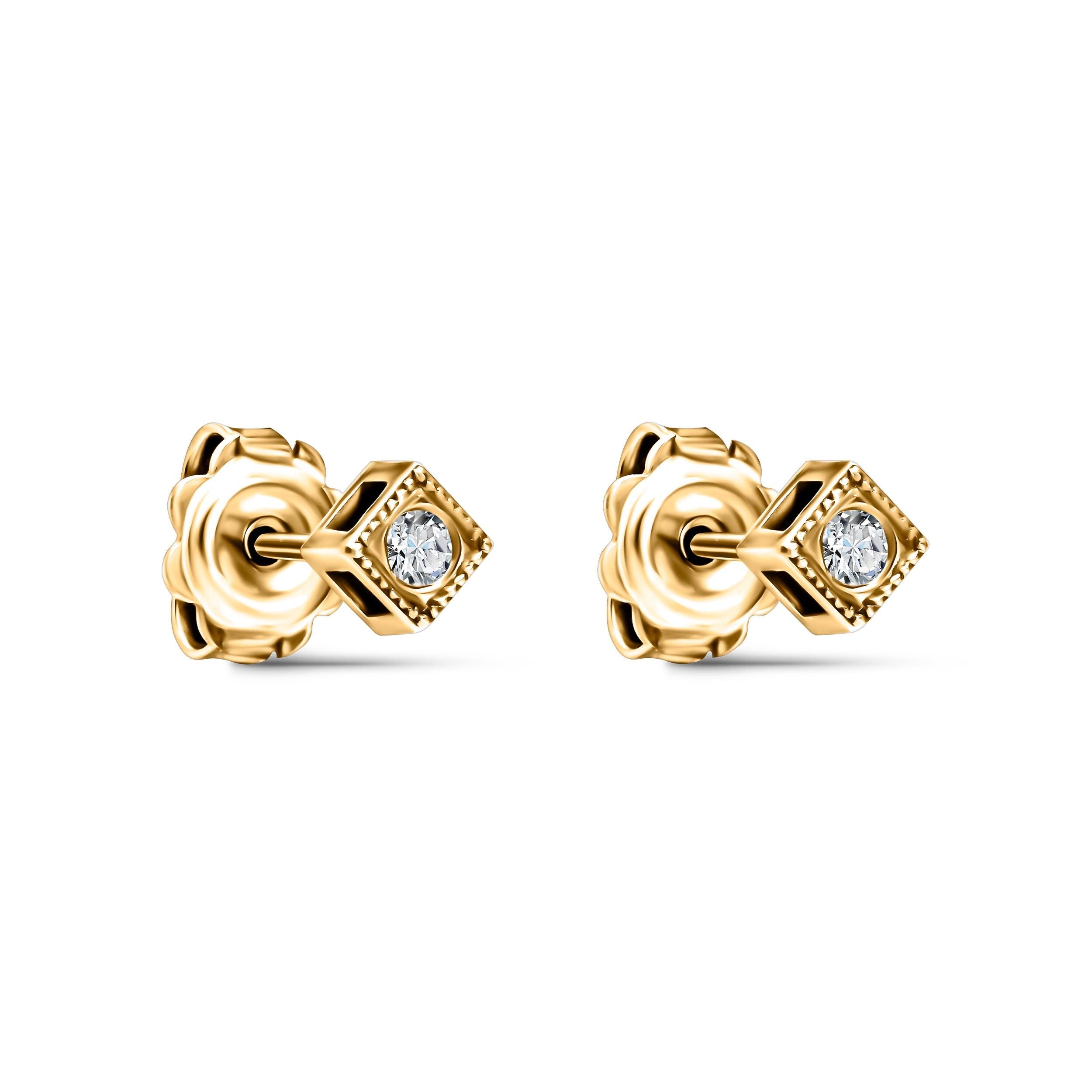 Œillet préféré jaune avec diamants fabriqués à la main