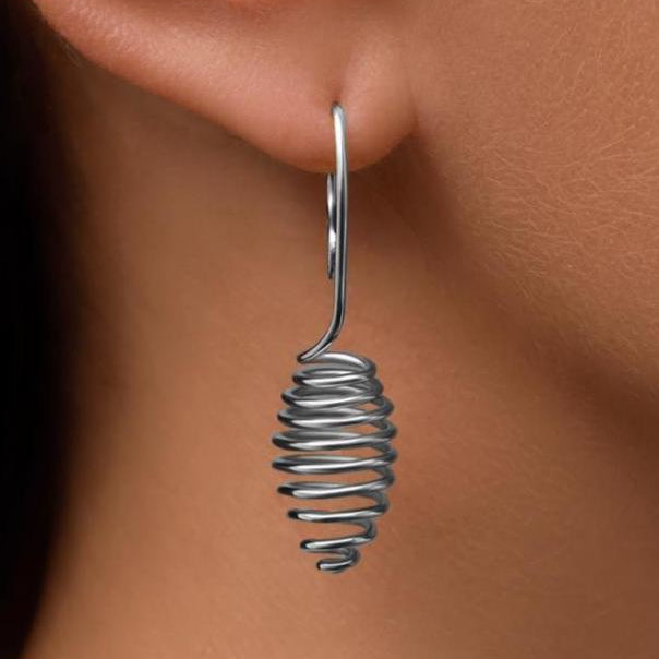 Handcrafted Spiral Earrings Oval
