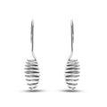 Boucles d'oreilles ovales en spirale fabriquées à la main