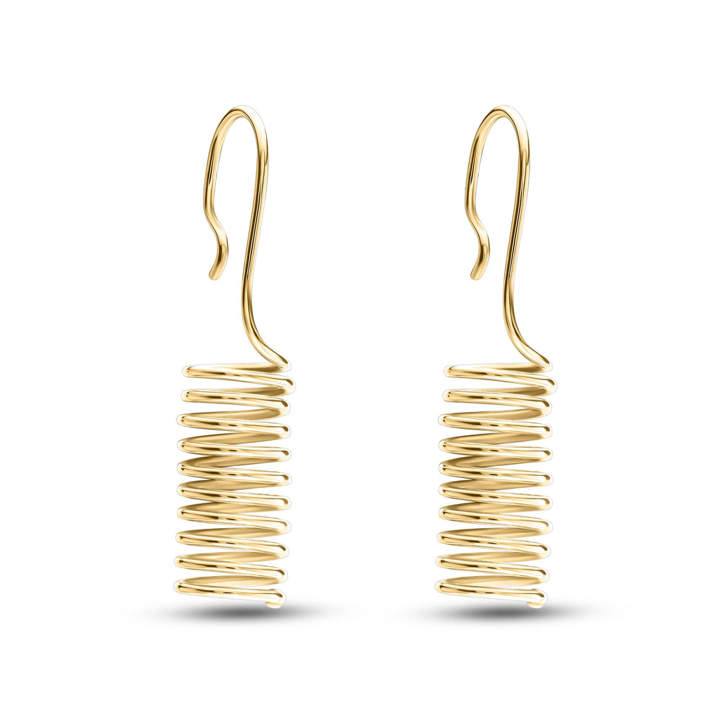 Boucles d'oreilles minimalistes faites main - Cylindre
