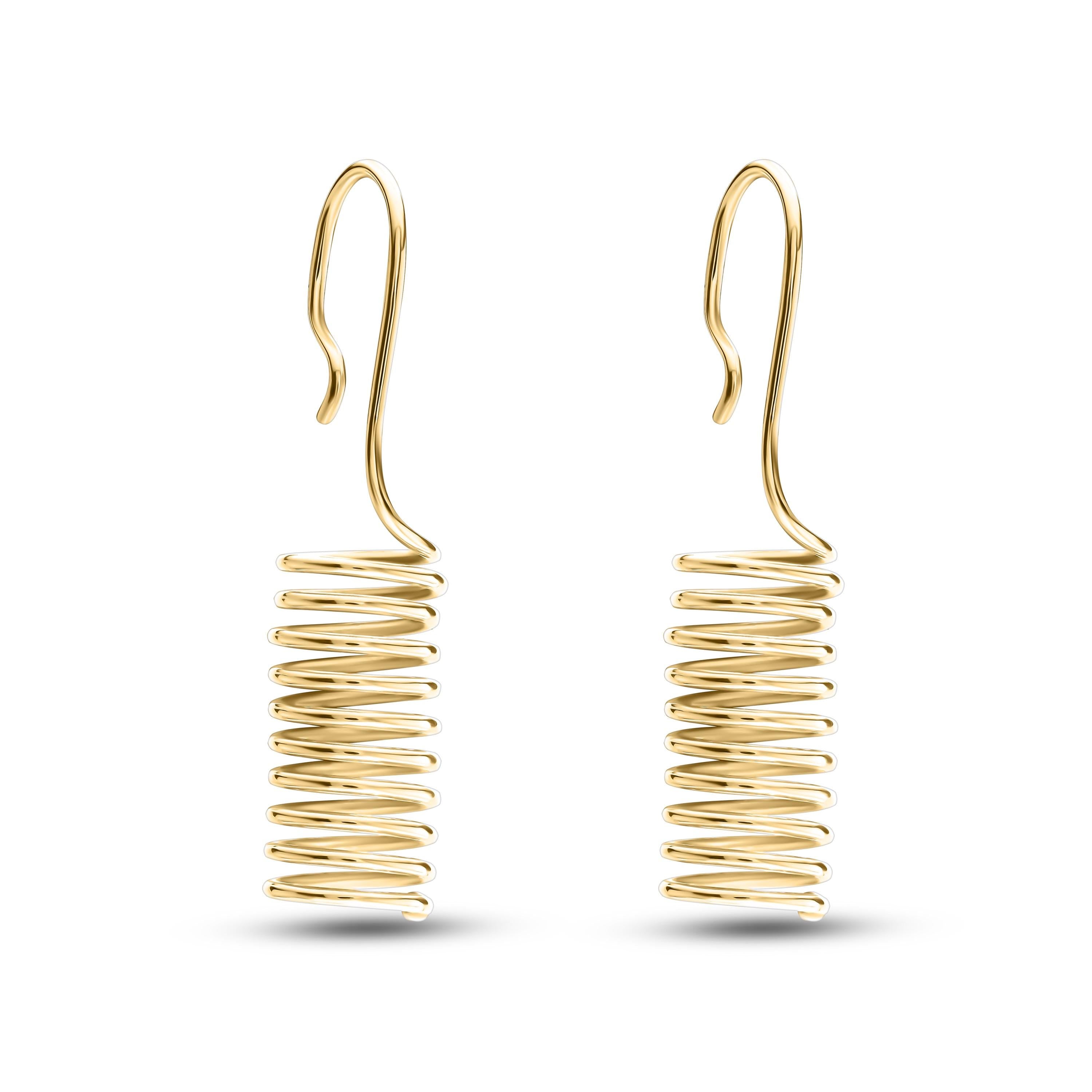 Handcrafted Minimalist Earrings -  Cylinder