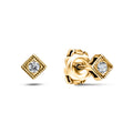 Œillet préféré jaune avec diamants fabriqués à la main