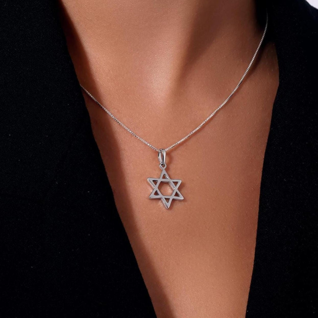 Pendentif Étoile de David en or Fait main