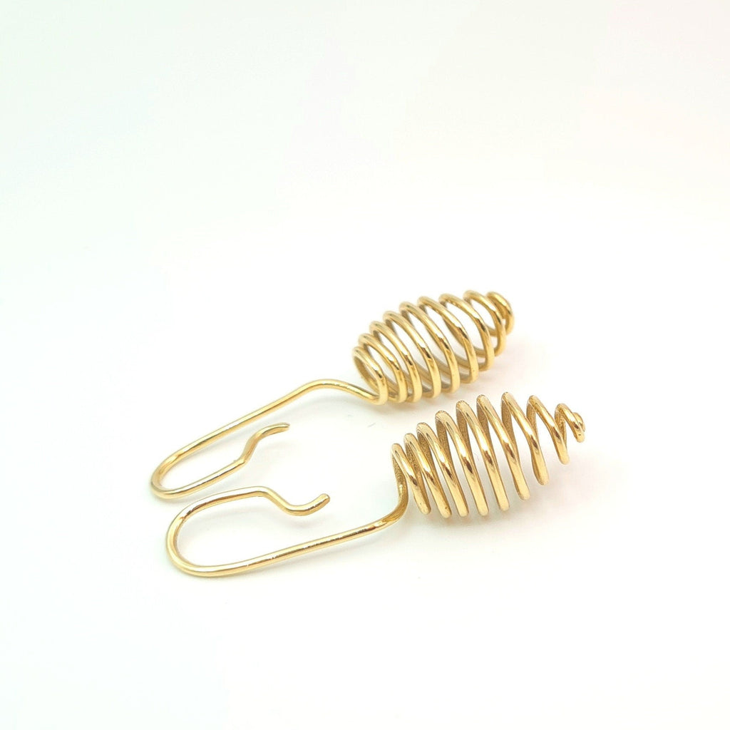 Boucles d'oreilles minimalistes faites main - Ellipse