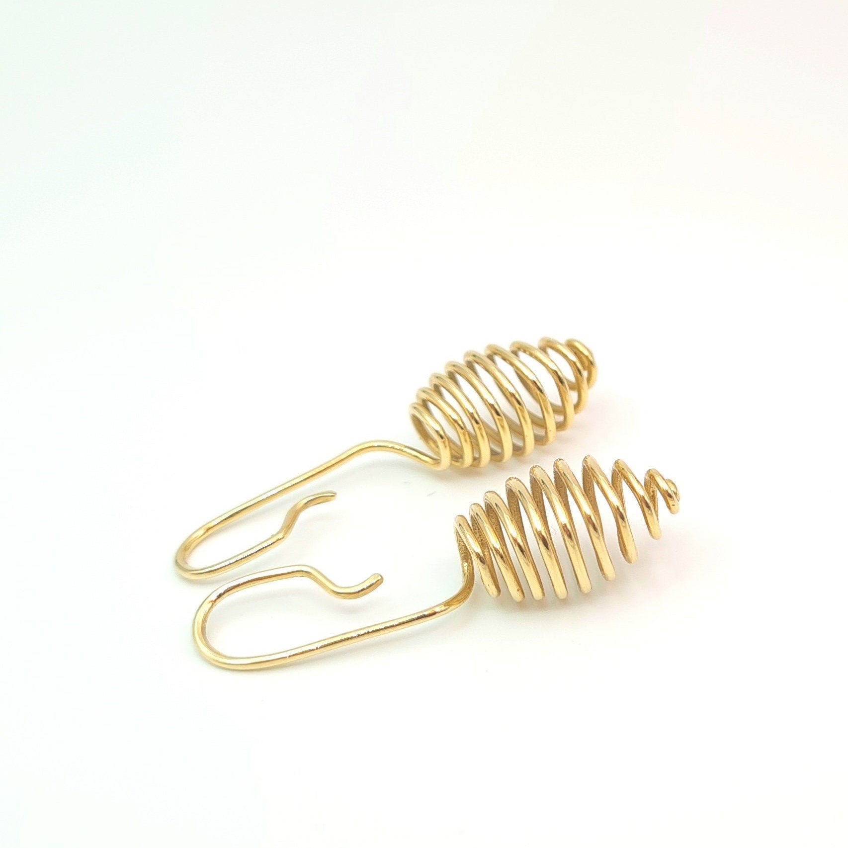 Boucles d'oreilles minimalistes faites main - Ellipse