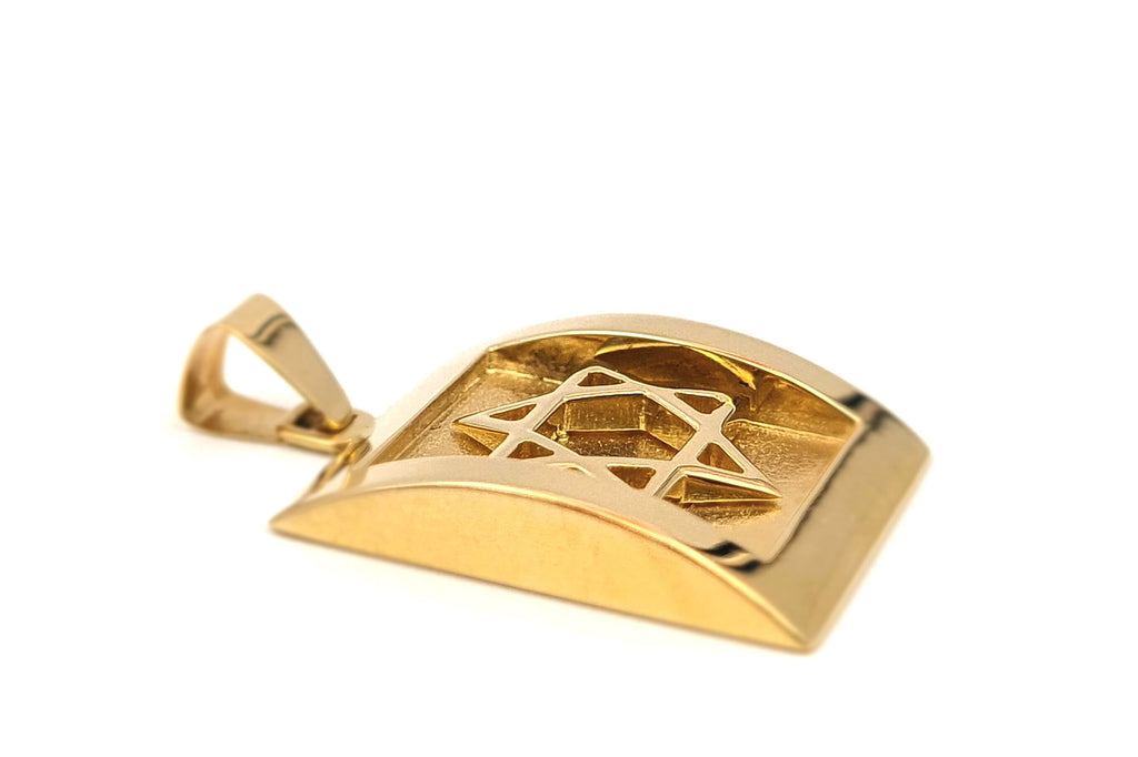 Pendentif Étoile de David en or Fait main