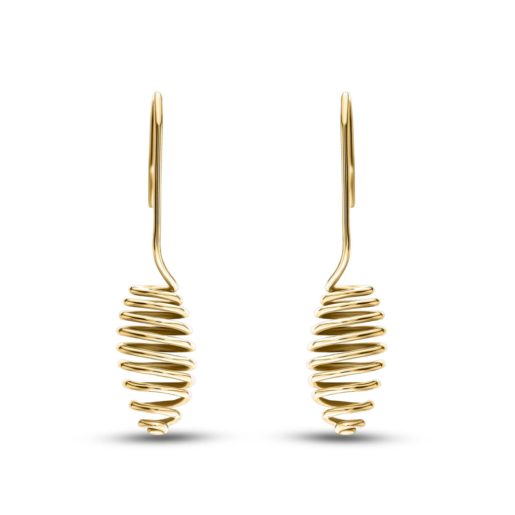 Boucles d'oreilles minimalistes faites main - Ellipse