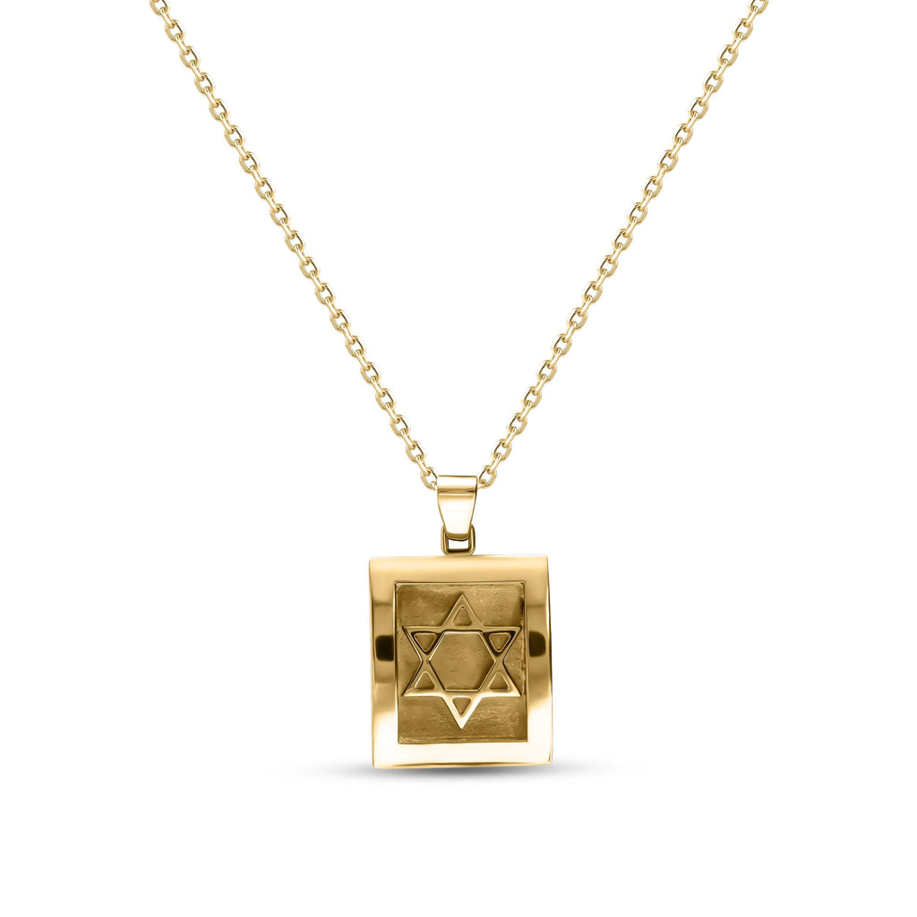 Pendentif Étoile de David en or Fait main