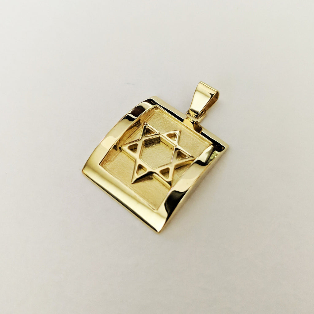 Pendentif Étoile de David en or Fait main