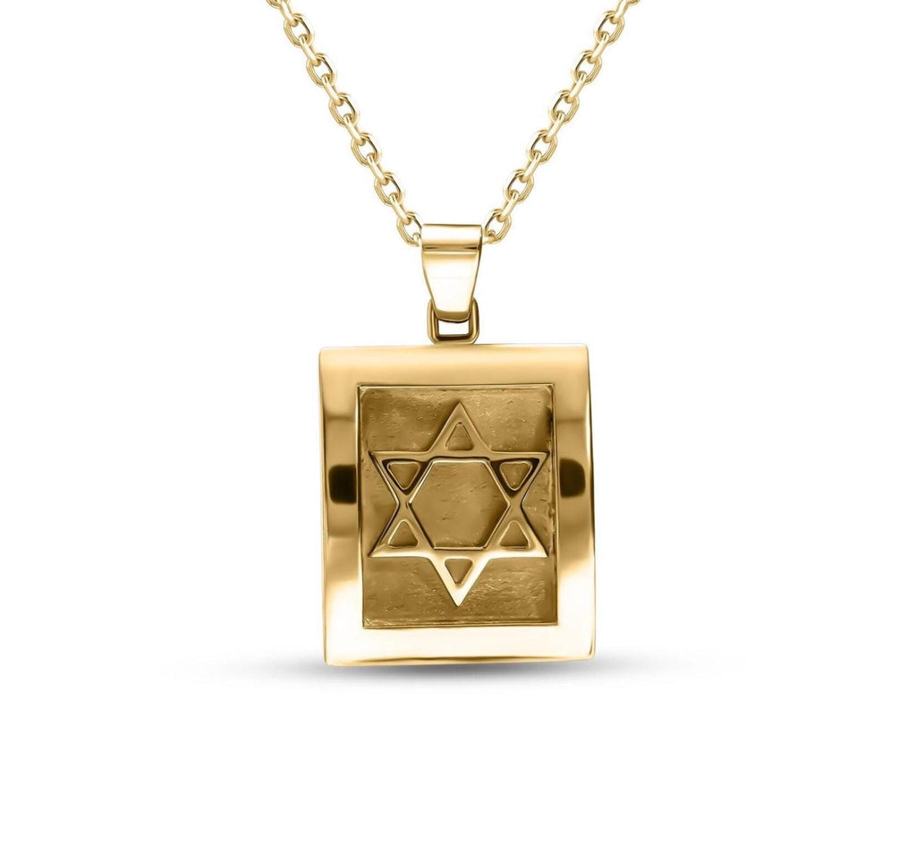 Pendentif Étoile de David en or Fait main