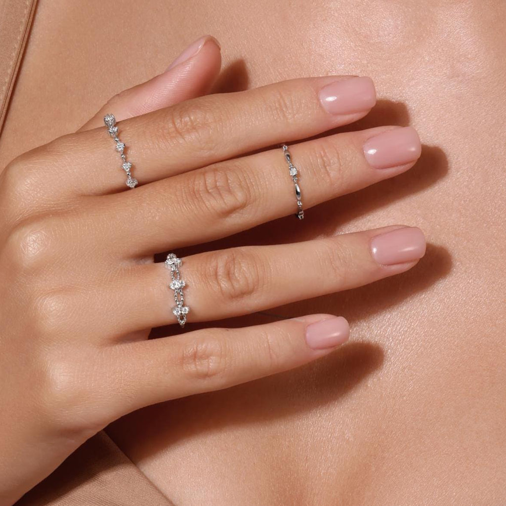 Gold Diamond Ring - Five Facets