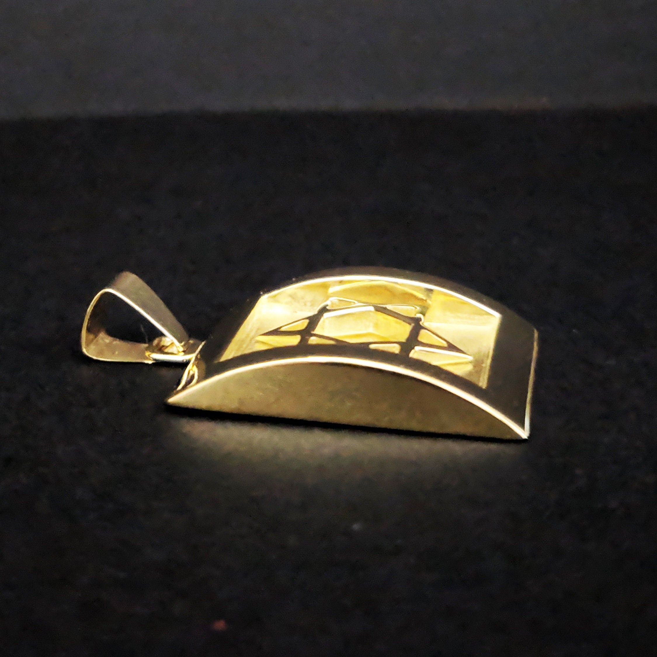 Pendentif Étoile de David en or Fait main