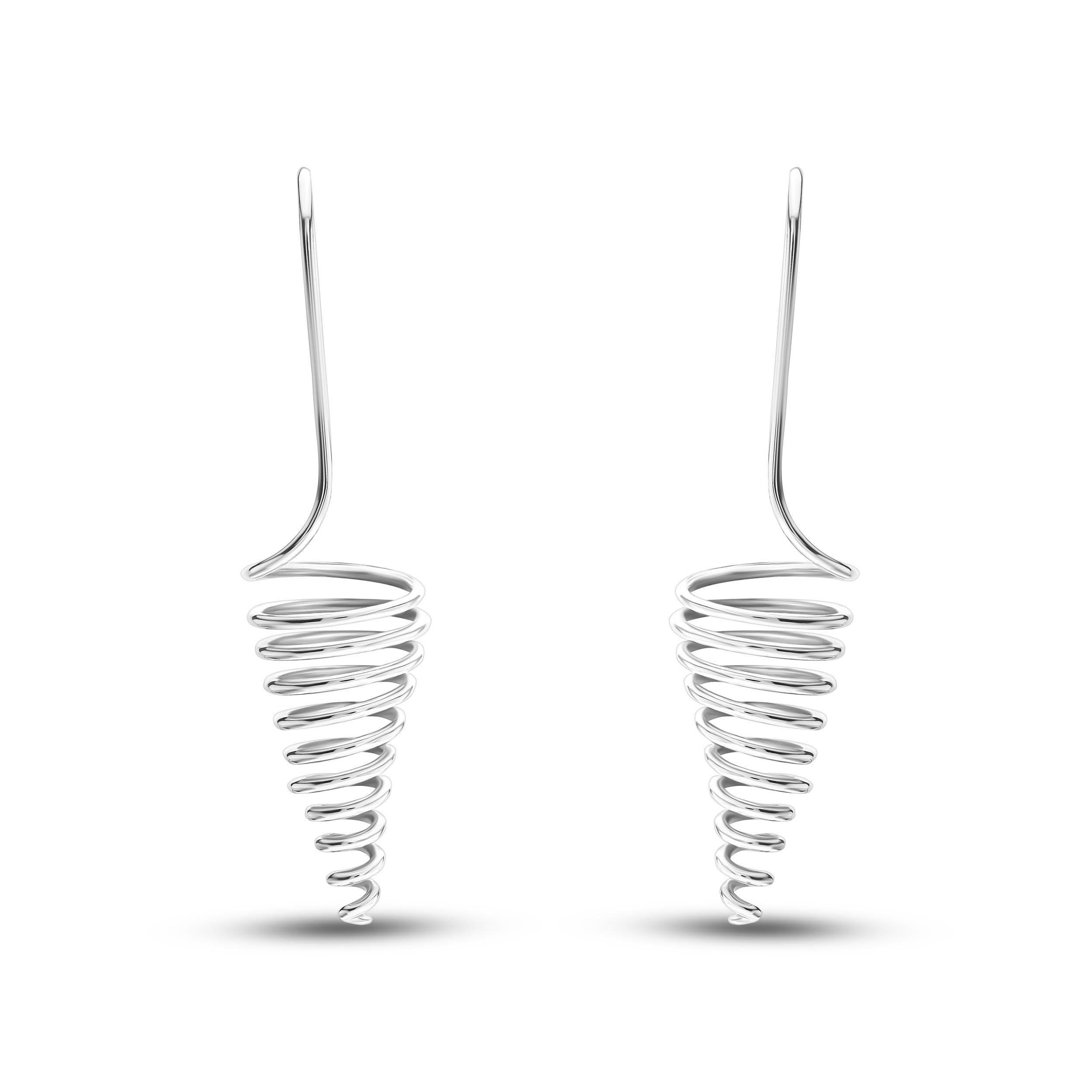 Handcrafted Spiral Earrings.