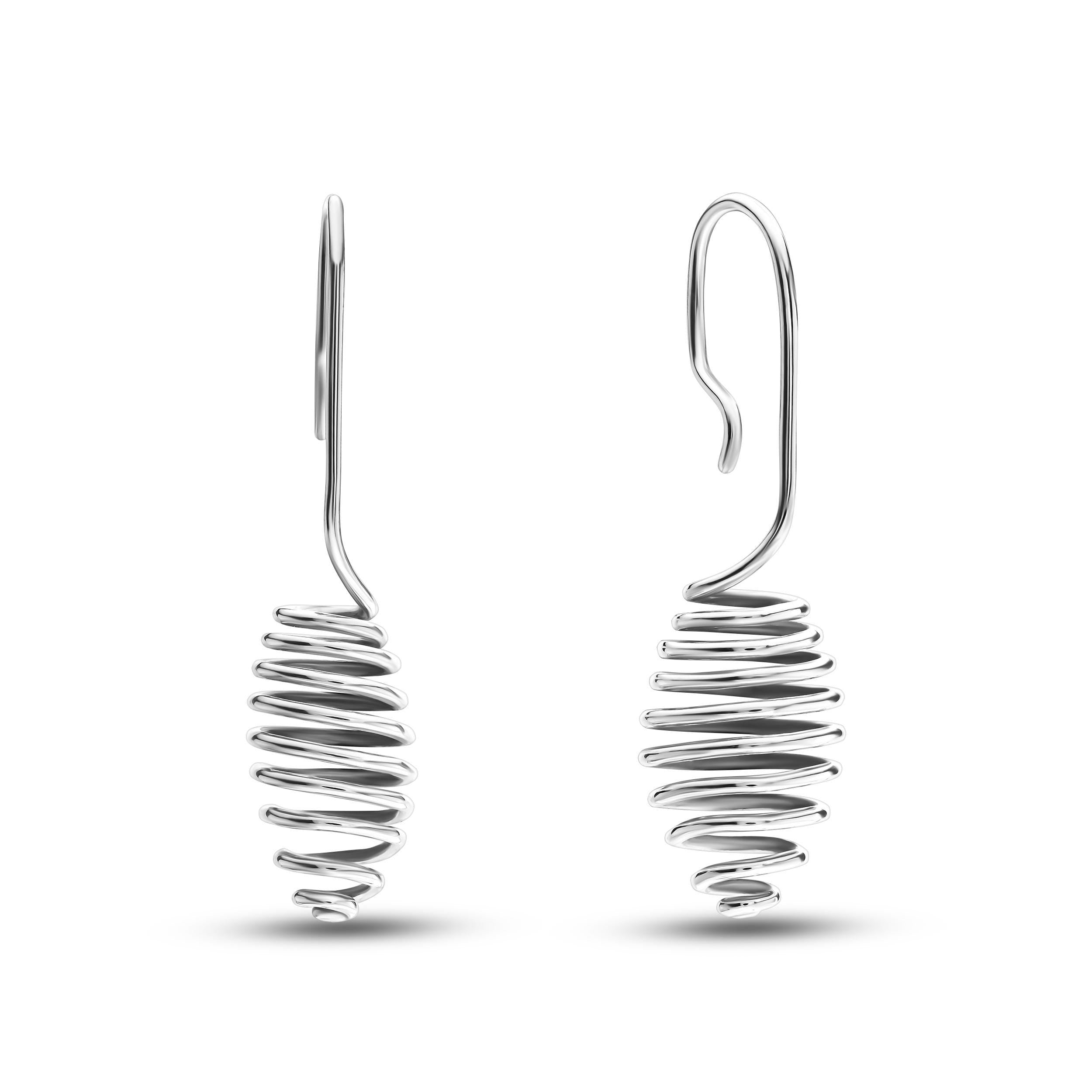 Handcrafted Spiral Earrings Oval