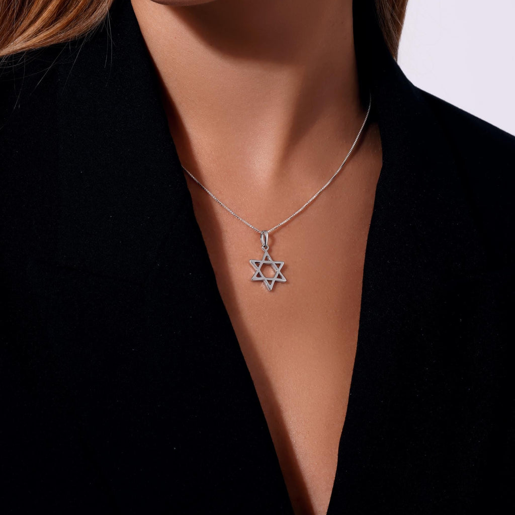 Pendentif Étoile de David en or Fait main