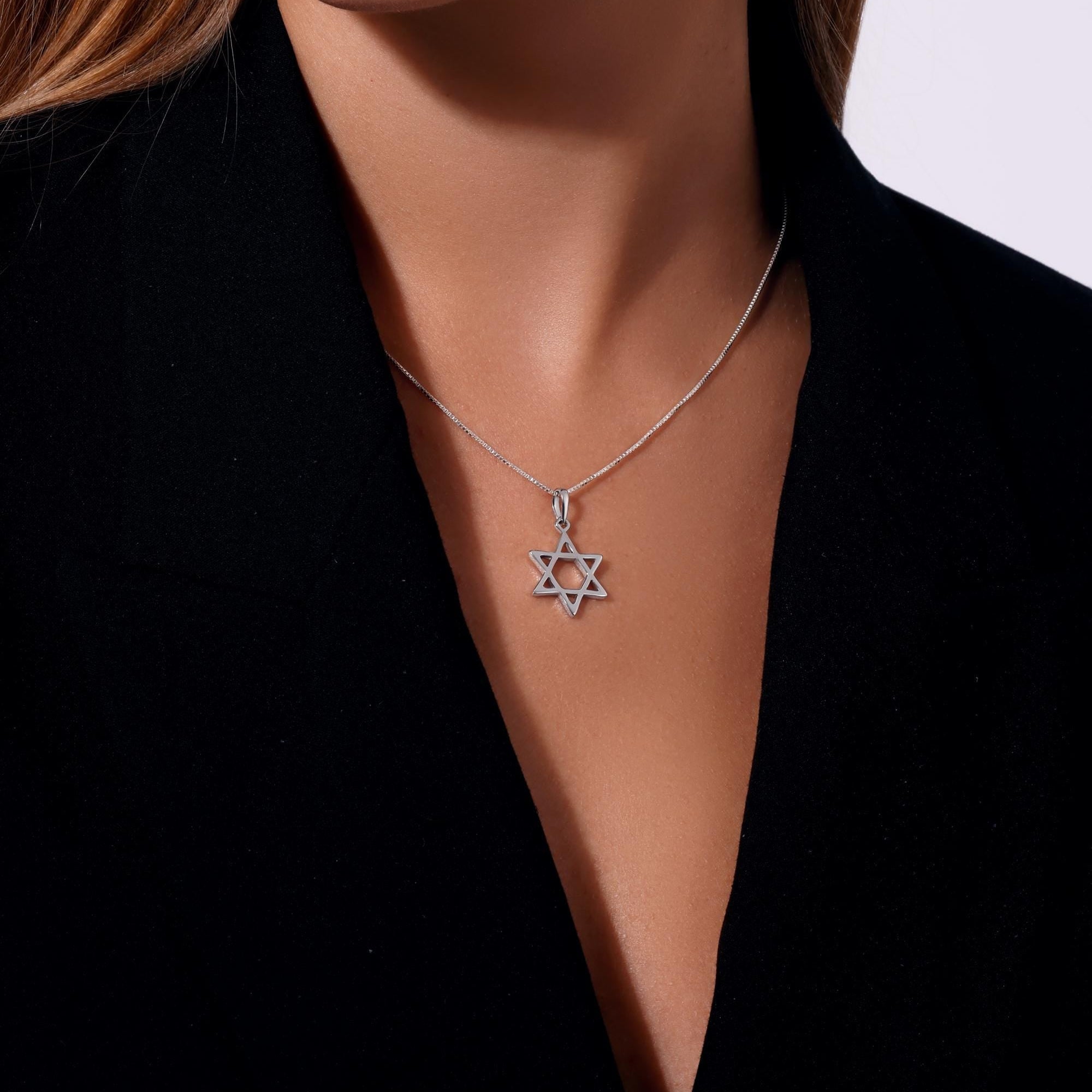 Gold Star of David Pendant Handcrafted