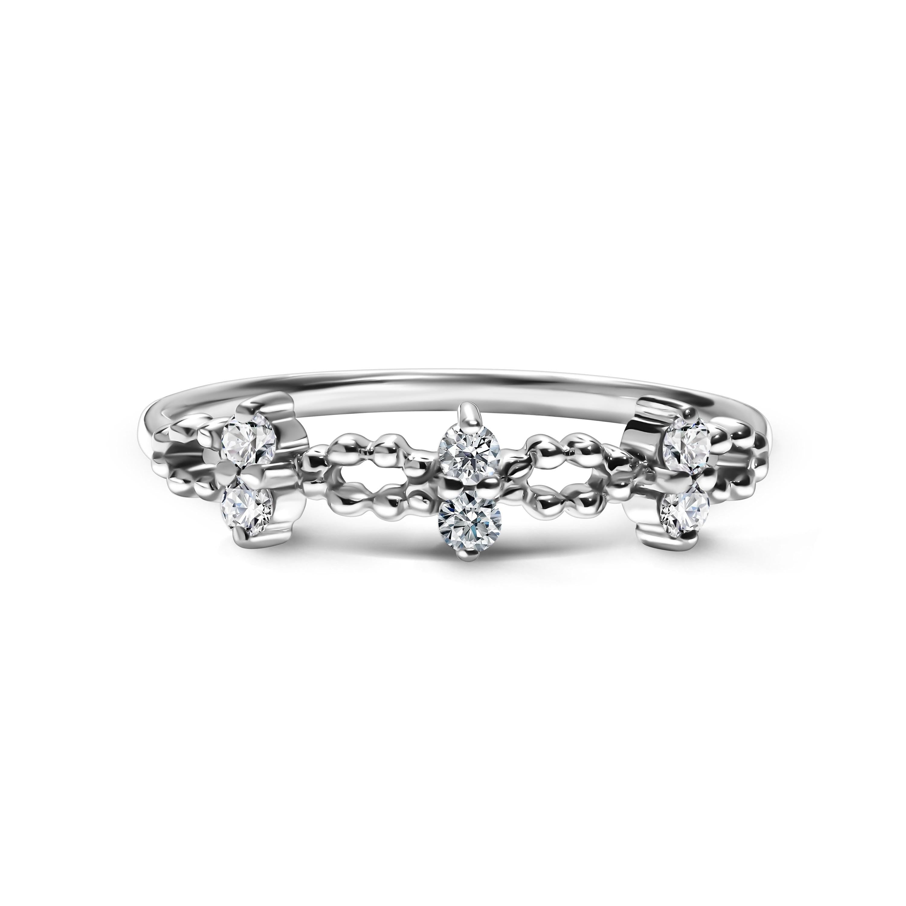 My Precious Gold Ring with Six Diamonds