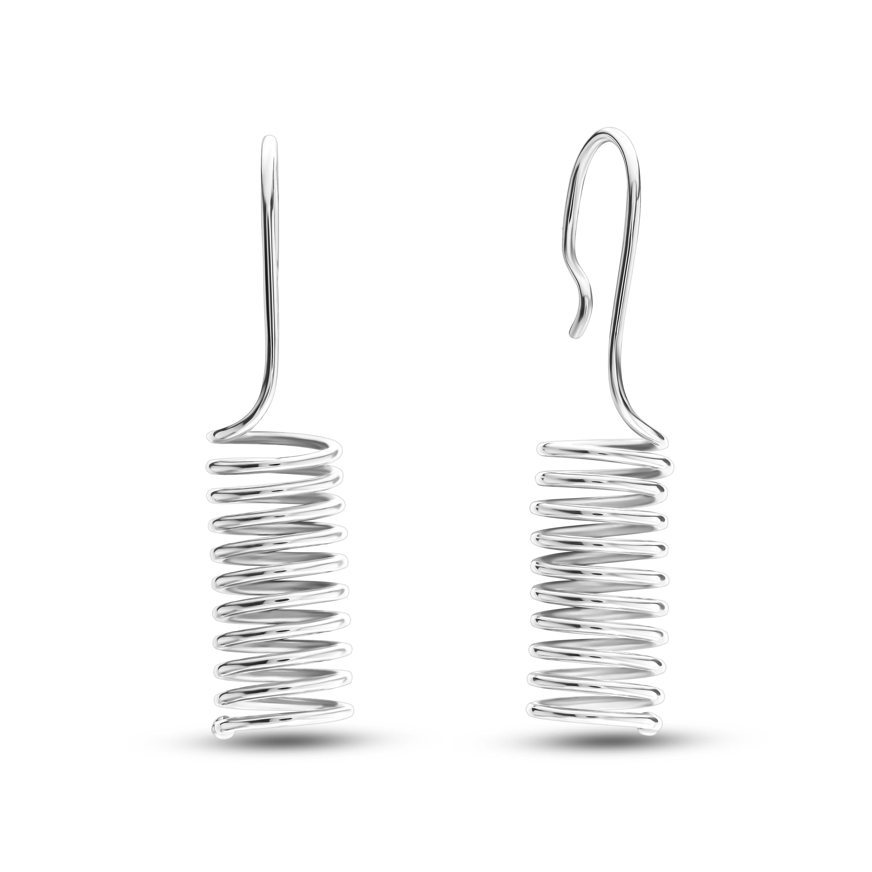 Handcrafted Spiral Cylinder Earrings