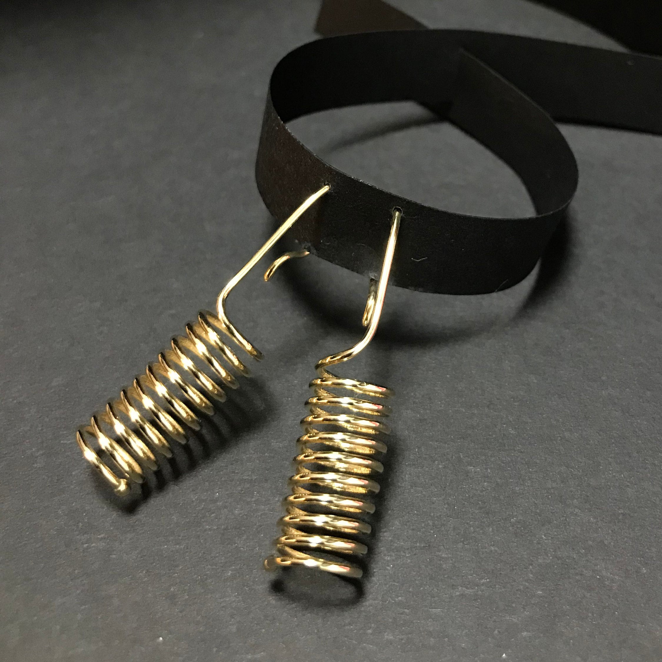 Boucles d'oreilles minimalistes faites main - Cylindre