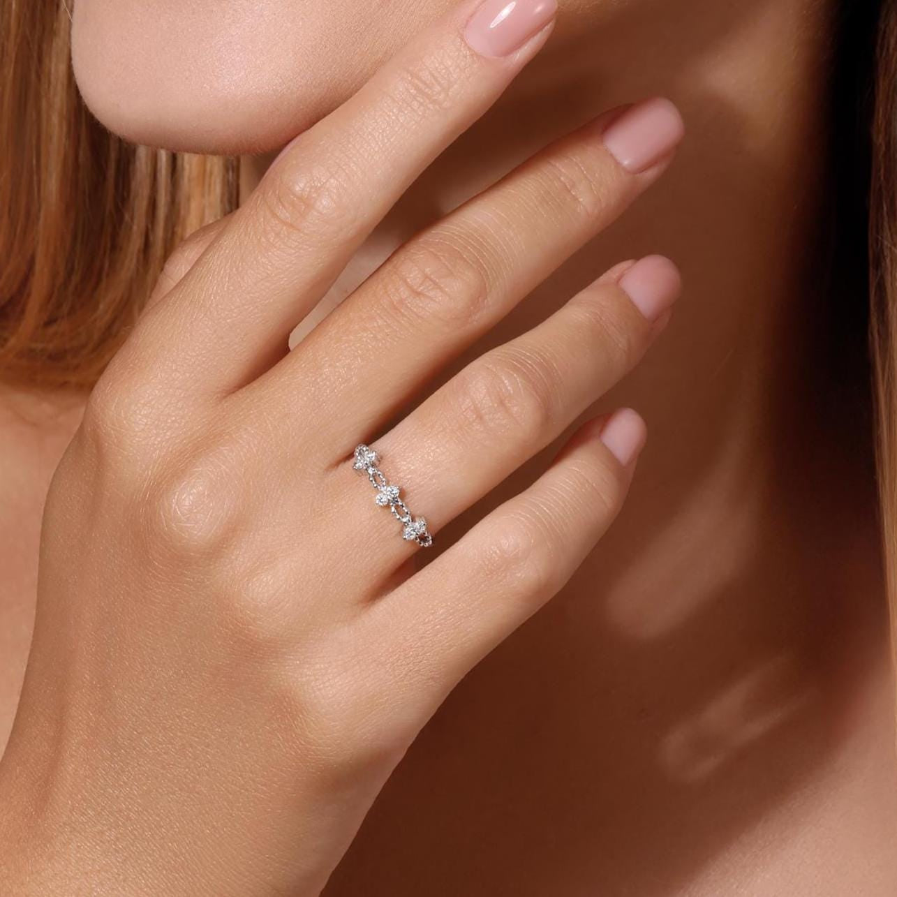 My Precious Gold Ring with Six Diamonds