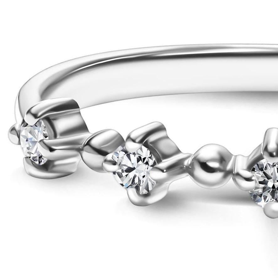 Gold Diamond Ring - Five Facets