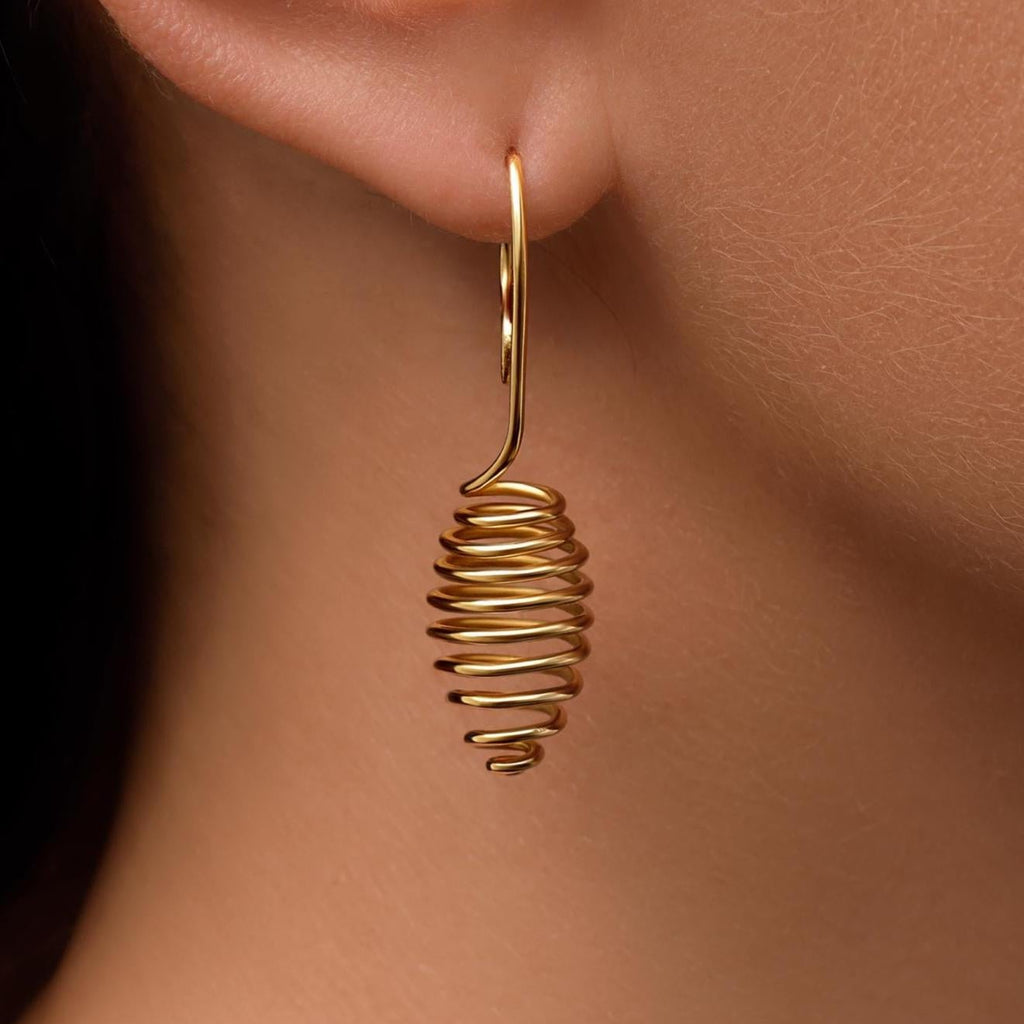 Boucles d'oreilles minimalistes faites main - Ellipse