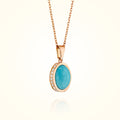 Rose Gold Turquoise Pendant