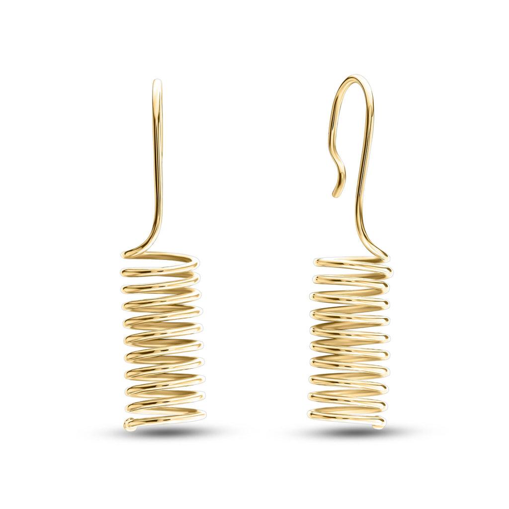 Boucles d'oreilles minimalistes faites main - Cylindre